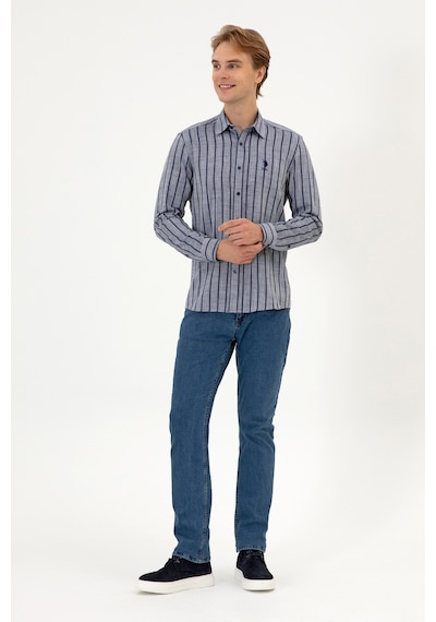 U.s. Polo Assn. Erkek Lacivert Gömlek Desenli 50316563-vr033 Lacivert