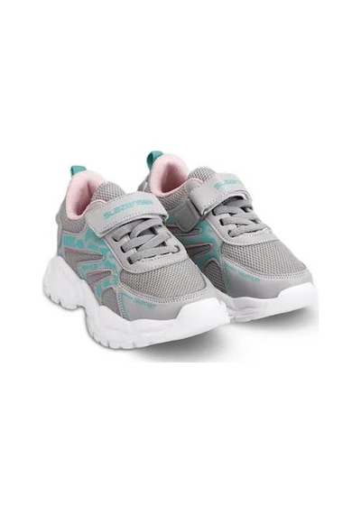 Slazenger KANNER I Çocuk Cırt Cırtlı Gri / Pembe Günlük Spor Ayakkabısı