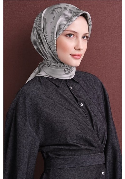 Armine Saf İpek Twill Eşarp 9645d 54 Bordo Şeftali