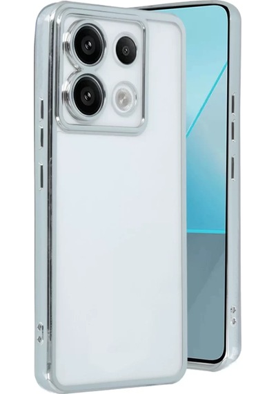 Newface Xiaomi Poco X6 Kılıf Razer Lensli Silikon - Gümüş