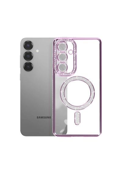 Samsung Uyumlu Galaxy S26 Plus Joke Simli Magneticsafe Kılıf Derin Mor