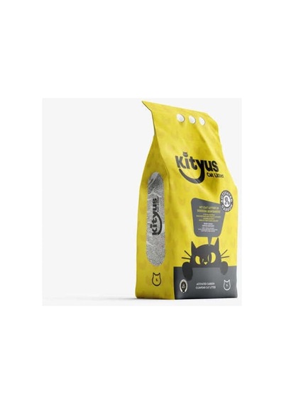 Aktif Karbonlu Bentonit Kedi Kumu, 5kg, İnce Taneli, Tozsuz, Ekstra Topaklanan
