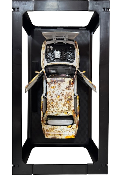 1:24 Metal Model Koleksiyon Araba Bmw M3 Paslı Görünümlü 19 Cm Döner Ön Tekerler