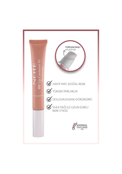 Note Cosmetique Bb Lip Corrector Renk Eşitleyici Ve Nemlendirici Dudak Parlatıcısı - 05 - Kahverengi