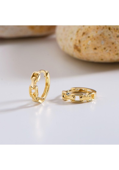 Goldkupe 14 Ayar Modern Halka Altın Küpe 1,09 Gr-3019