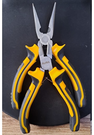 Diagonal Yaylı Çelik Mini Gargaburun Pense Yan Keski 2 Parça Set