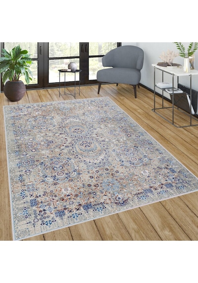 Rovigo Home Dijital Baskı Yıkanabilir Kaymaz Taban Salon Halısı RVG0281-SD1124 Çok Renkli