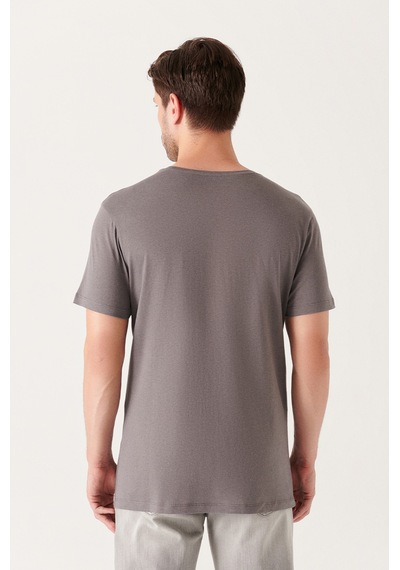 Avva Erkek Antrasit Ultrasoft Bisiklet Yaka Düz Standart Fit Normal Kesim Modal T-Shirt B001171 Antrasit Avva Erkek Antrasit Ultrasoft Bisiklet Yaka Düz Standart Fit Normal Kesim Modal T-Shirt B001171 Antrasit