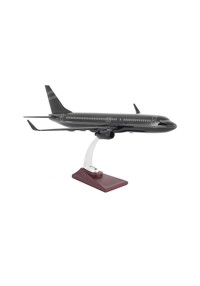 Zekupp Boeing 737-800 1/100 Ölçek Çizgi Detaylı Siyah Tasarımlı Model Uçak