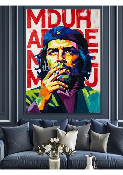Che Guevara Pop Art Dekoratif Kanvas - Mdf Ahşap Tablo