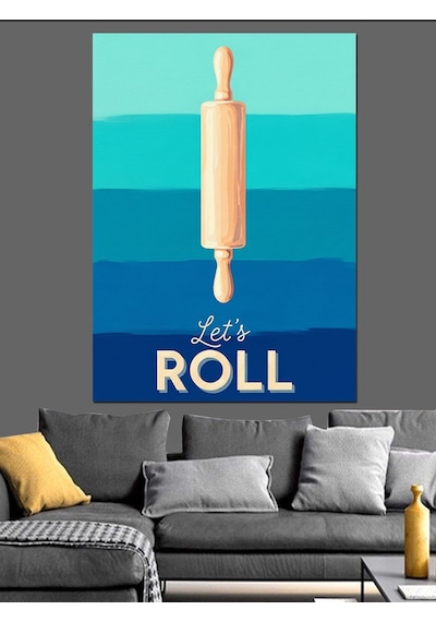 Oklava Roll Posteri Dekoratif Kanvas - Mdf Ahşap Tablo