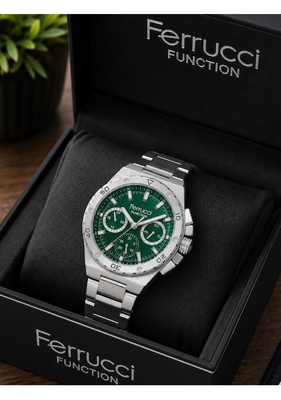 Ferrucci Fc90866 Spor Şık Model Fonksiyonlu Çelik Kordon Kasa Erkek Kol Saati Gümüş