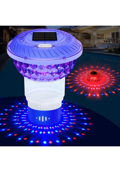 Hpytech Güneş Enerjili Rgb Led Havuz Klor Şamandırası Uzaktan Kumandalı Ip67 Su Geçirmez Otomatik Gece Sensörlü Solar Klor Dağıtıcı