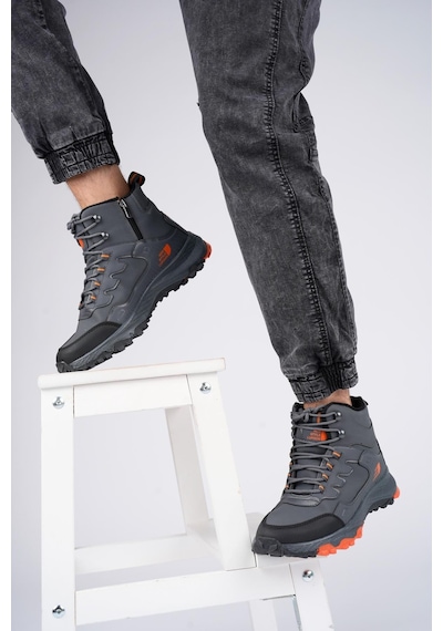 Muggo Alaska Unisex Garantili Trekking Outdoor Bağcıklı Yandan Fermuarlı Kışlık Bot 001