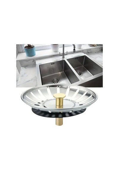 Paslanmaz Çelik Mutfak Evye Lavabo Süzgeci Lavabo Gideri Atık Gıda Tıpası Belirtilmemiş Diğer