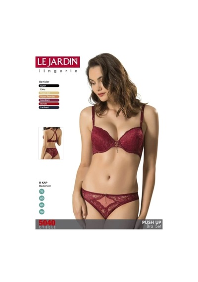 Le Jardin Brodeli Slikonlu Taşlı Sütyen Takım Bordo - 33951811 Bordo - 33951811 Bordo