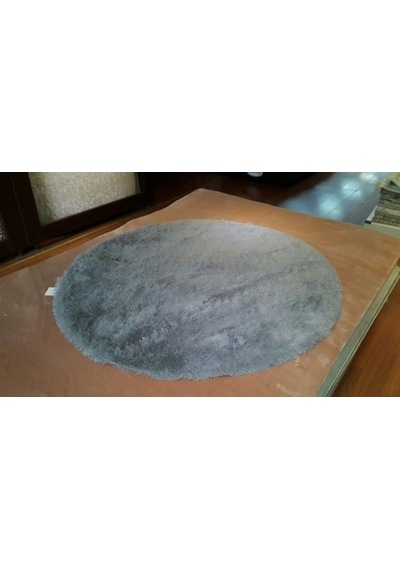 Yamalı Home Tavşan Tüyü Yuvarlak Gri 160 x 160 Cm