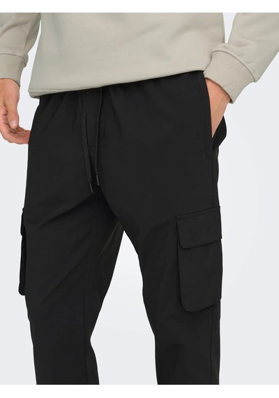 Only & Sons Erkek Slim Fit Siyah Kargo Pantolon - 22029759 Siyah