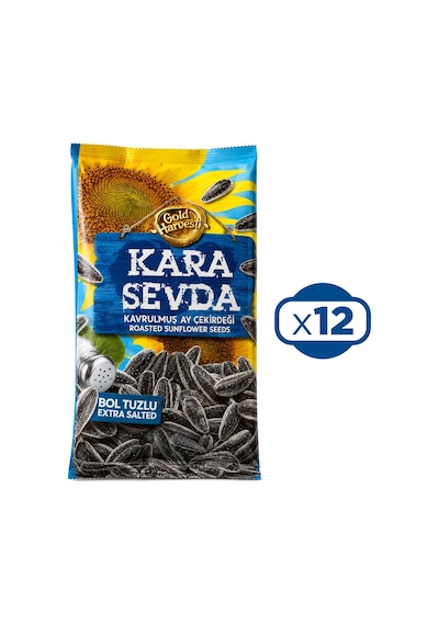 Kara Sevda Ay Çekirdeği 180 Gr Bol Tuzlu X 12 Adet