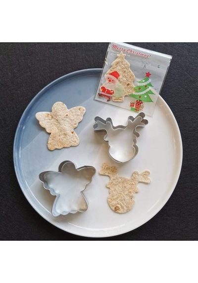 Yılbaşı Temalı Kurabiye Kalıbı Metal Kopat Set 9'lu Goldcakes