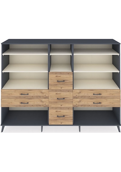 Hyperion Dolap 8 Raflı 7 Çekmeceli 220x44x163 Antrasit-aytaşı/çam Aytası/atlas Çam - Antrasıt Hyperion Dolap 8 Raflı 7 Çekmeceli 220x44x163 Antrasit-aytaşı/çam Aytası/atlas Çam - Antrasıt