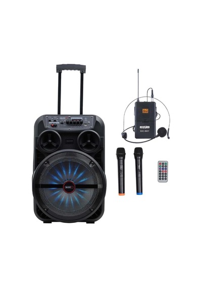 Mxr-280sxc Taşınabilir Seyyar Portatif 3 Mikrofonlu Şarjlı Ses Sistemi Hoparlör 280 Watt -126369