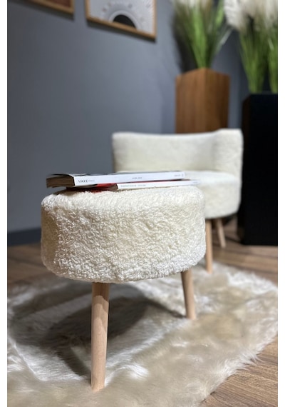 Berlin Çay Seti Berjer Ve Puf Takımı Salon, Ofis, Balkon - 2'li Takım