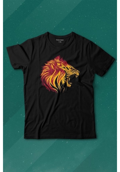 Kendim Seçtim Aslan Lion Head Champion Şampiyon Kral King Galata Baskılı Tişört Çocuk T-shirt 001