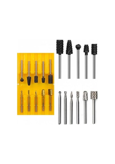 Mini Gravür Makinası İçin Ahşap Oyma Törpüleme Delme Eğe Freze Uç N11.892