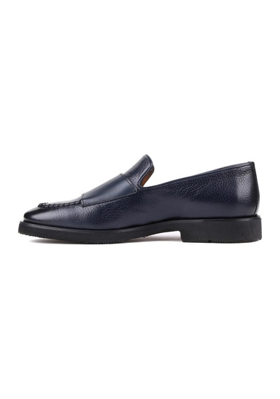 Shoetyle - Lacivert Deri Tokalı Erkek Klasik Ayakkabı 250-2750-864-lacivert