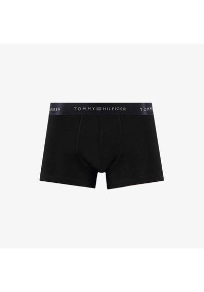 Tommy Hilfiger Trunk 3'lü Erkek Metalik Logo Siyah Boxer Um0um03411 Çok Renkli