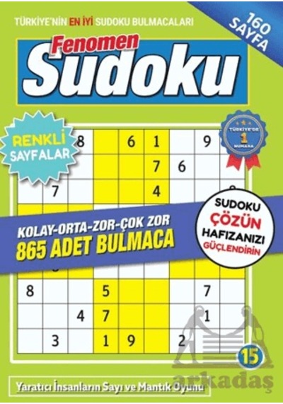 Fenomen Sudoku 15 Maxi Yayıncılık Ciltli