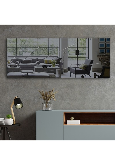 Decorita Güneş Desen Kanallı Ayna Füme 130x50CM Füme