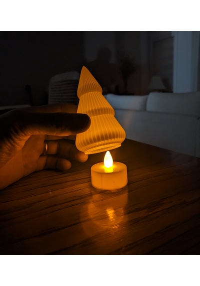 Soyut Formda Ev Dekor Biblosu Modern Tasarım Mum Led 10cm