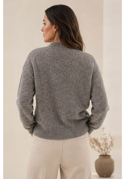 Fashion Friends Bisiklet Yaka Antrasit Kadın Kazak 26k0061k1