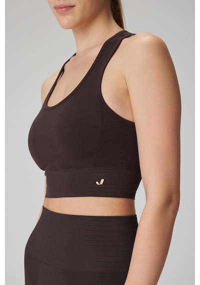 Jerf Gela Çift Katlı Kompress Sport Bra Acı Kahverengi 001