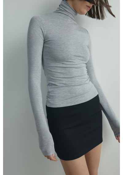 Suud Collection Gri Boğazlı Body
