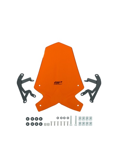 Gp Kompozit Ktm Duke 390 2017-2023 Uyumlu Ön Cam Turuncu 46cm