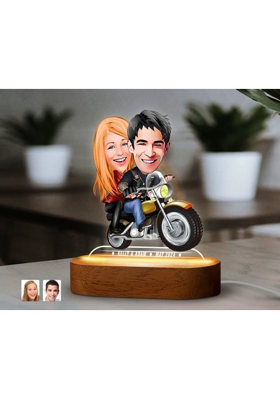 Bk Gift Kişiye Özel Sevgili Karikatürlü Dekoratif 3d Biblo Led Işıklı Gece Lambası-15, Düğün Hediyesi, Yıl Dönümü Hediyesi Kobitmeyen138290 Bk Gift