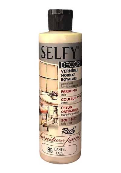 Rich Selfy Decor Kendinden Vernikli Mobilya Boyası 240 Cc Dantel
