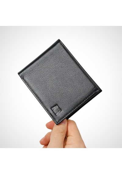 Mft Leather Hakiki Deri Bozuk Paralı Erkek Cüzdan İsim Yazılı, Kişiye Özel Bond 7110 - Napa Siyah Napa Siyah