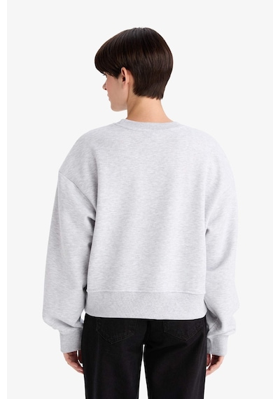 Defacto Boxy Fit Basıc Sweatshirt B8568AX24WN Gri