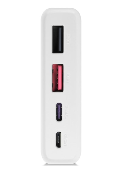 Powerway QC10 10.000 mAh PD 22.5 W Kablolu Hızlı Şarj Powerbank Beyaz