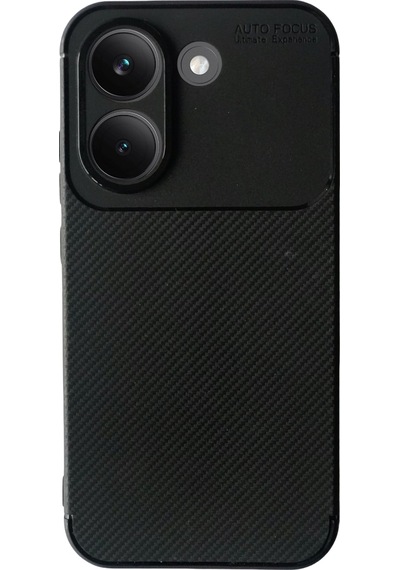 Telepus Xiaomi Poco X8 Pro Kılıf Auto Focus Karbon Tasarım Silikon Siyah