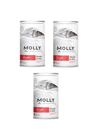 Molly Kuzu Etli Jöleli Kedi Konservesi 400 G X 3 Adet