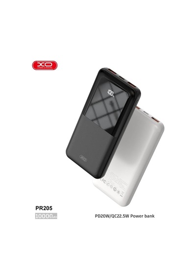 22.5w Pd Hızlı Şarj Destekli 10.000 Mah Dijital Ekranlı 3 Çıkışlı Powerbank Beyaz