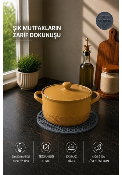Tr Silikon Nihale, Isıya Dayanıklı Nihale,tava Tencere Altlığı,vakumlu Kapak Füme Genel