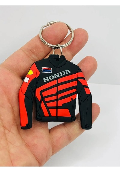 Honda Motorcu Ceket Kauçuk Anahtarlık Veya Çanta Süsü Çok Renkli