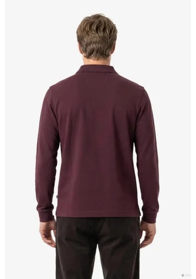 Nautica Erkek Bordo Regular Fit Uzun Kollu Polo Yaka T-shirt-24797