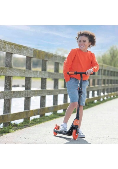 Evo 2 Tekerlekli Katlanabilir Light Speed Işıklı Turuncu Scooter
